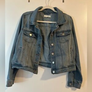 Ci Sono Classic Cropped Blue Jean Jacket